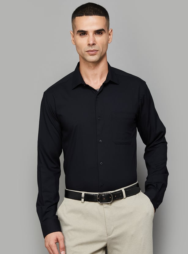 PARK AVENUE Solid Slim Fit Formal Shirt
