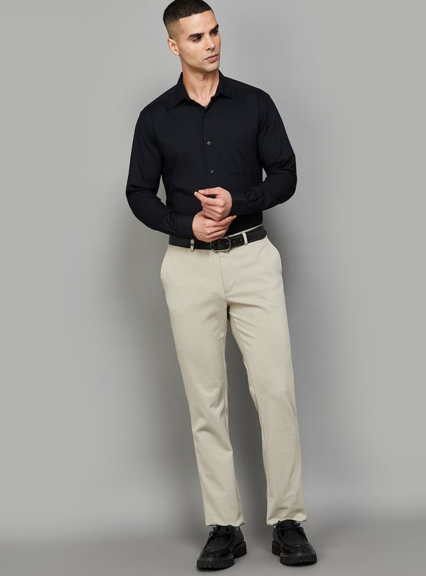 PARK AVENUE Solid Slim Fit Formal Shirt