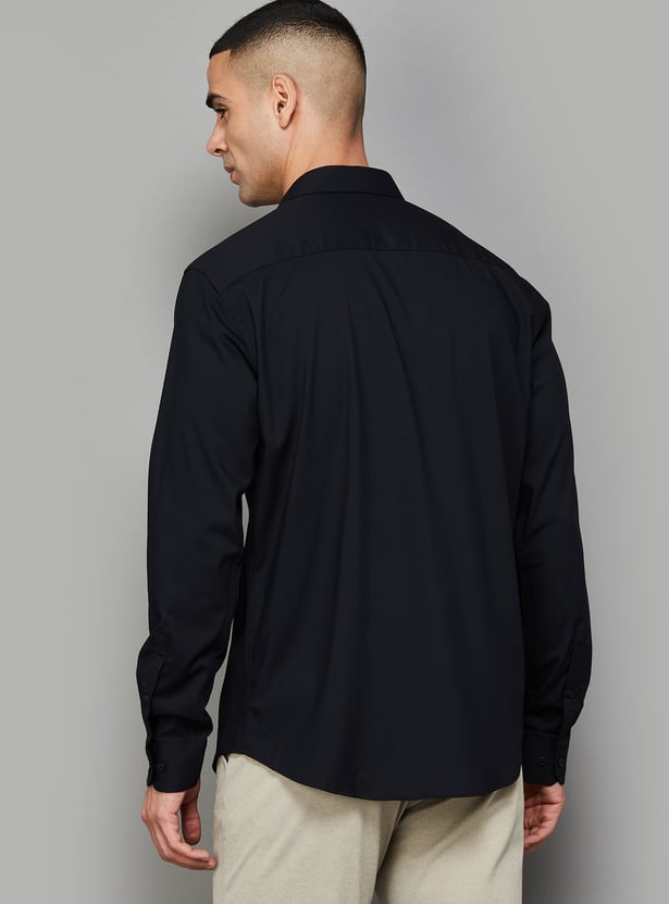 PARK AVENUE Solid Slim Fit Formal Shirt