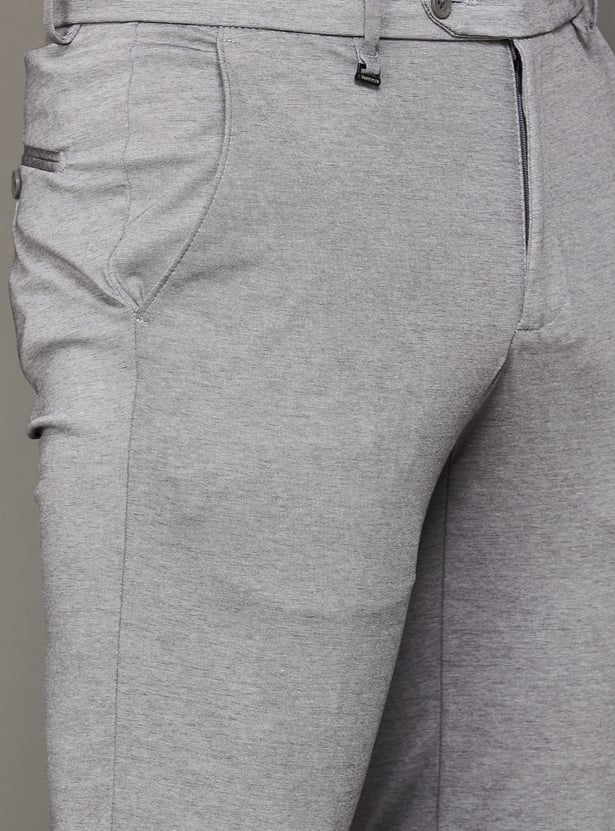 VAN HEUSEN Solid Super Slim Formal Trousers