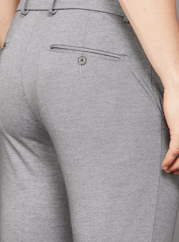 VAN HEUSEN Solid Super Slim Formal Trousers
