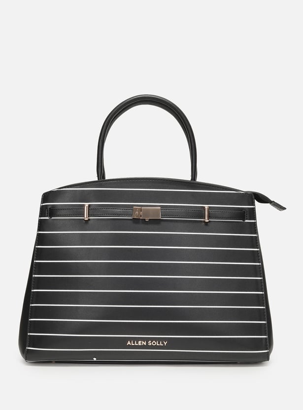 ALLEN SOLLY Striped Handheld Bag