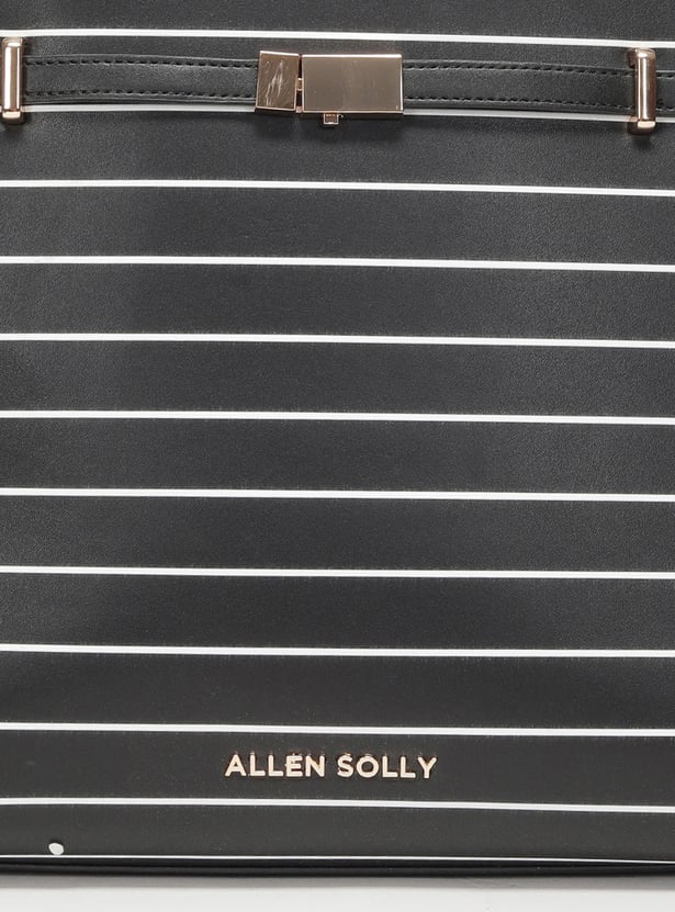 ALLEN SOLLY Striped Handheld Bag