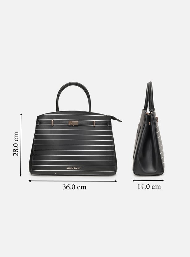 ALLEN SOLLY Striped Handheld Bag