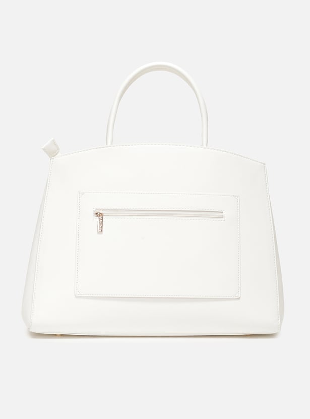 ALLEN SOLLY Striped Handheld Bag