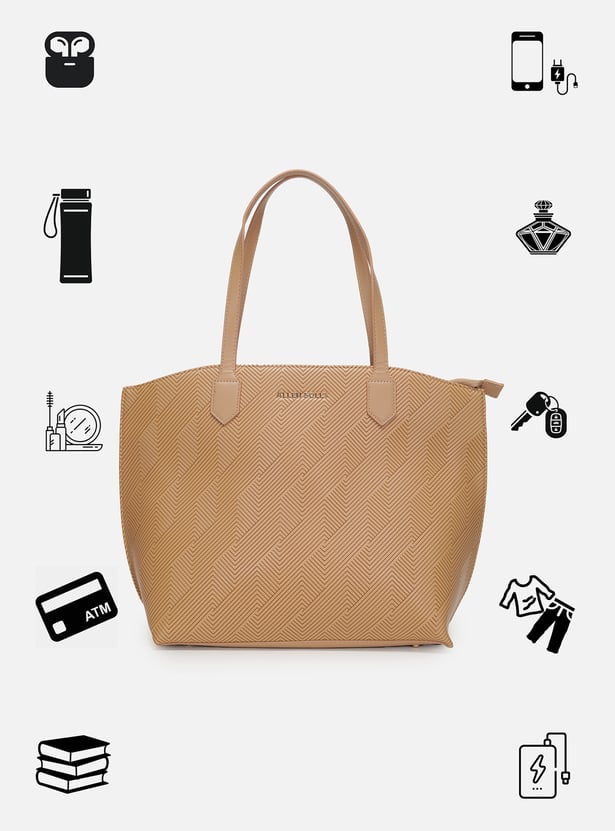 ALLEN SOLLY Textured Handheld Bag