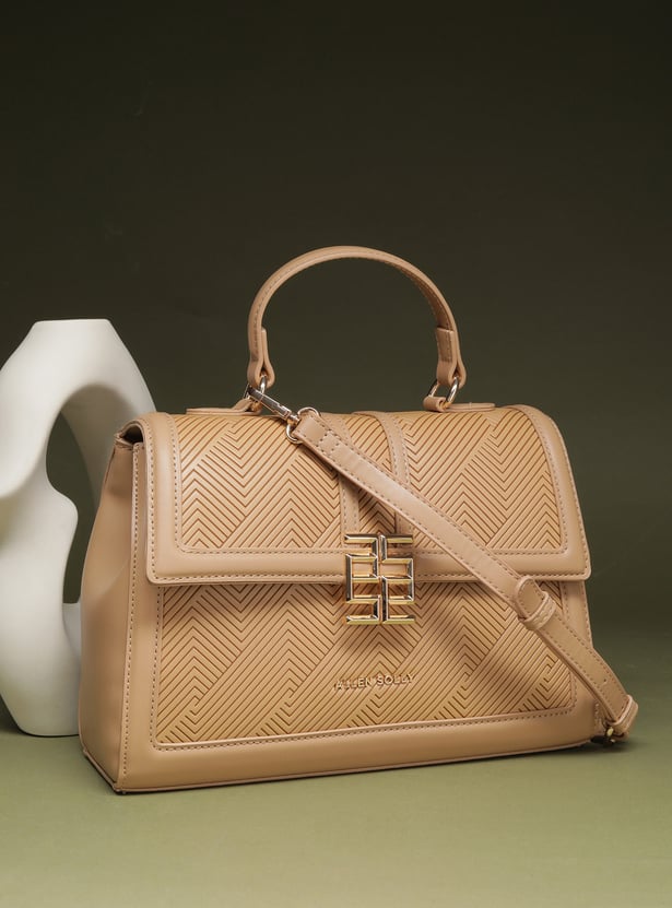 ALLEN SOLLY Textured Handheld Bag