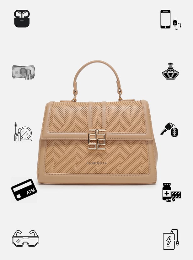 ALLEN SOLLY Textured Handheld Bag
