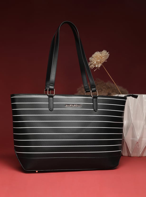 ALLEN SOLLY Striped Shoulder Bag