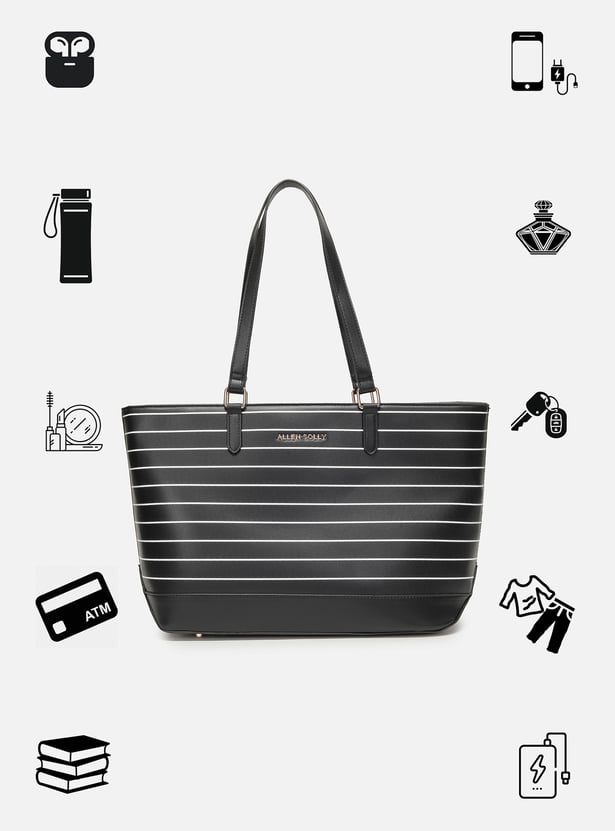 ALLEN SOLLY Striped Shoulder Bag