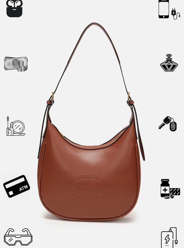 ALLEN SOLLY Embossed Shoulder Bag
