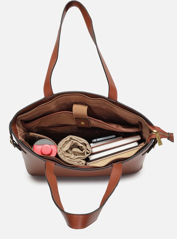 ALLEN SOLLY Solid Laptop Bag