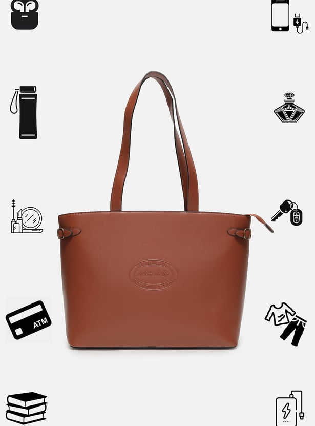 ALLEN SOLLY Solid Laptop Bag