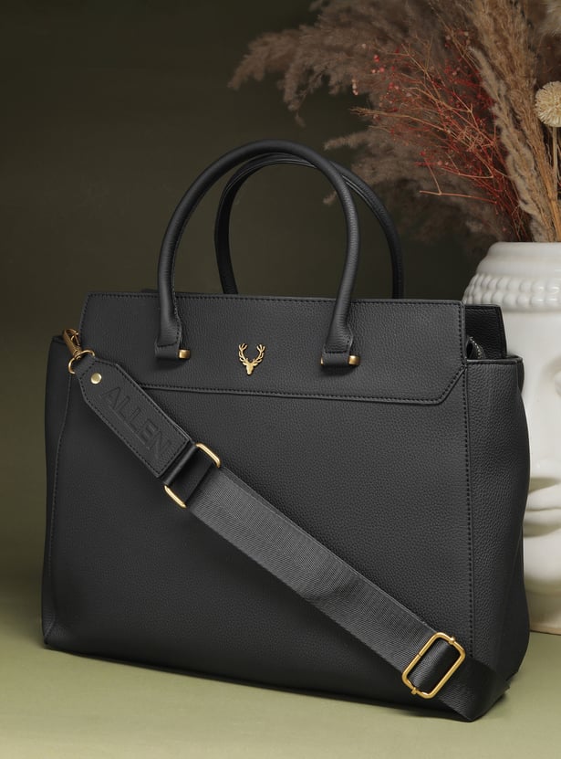 ALLEN SOLLY Solid Laptop Bag