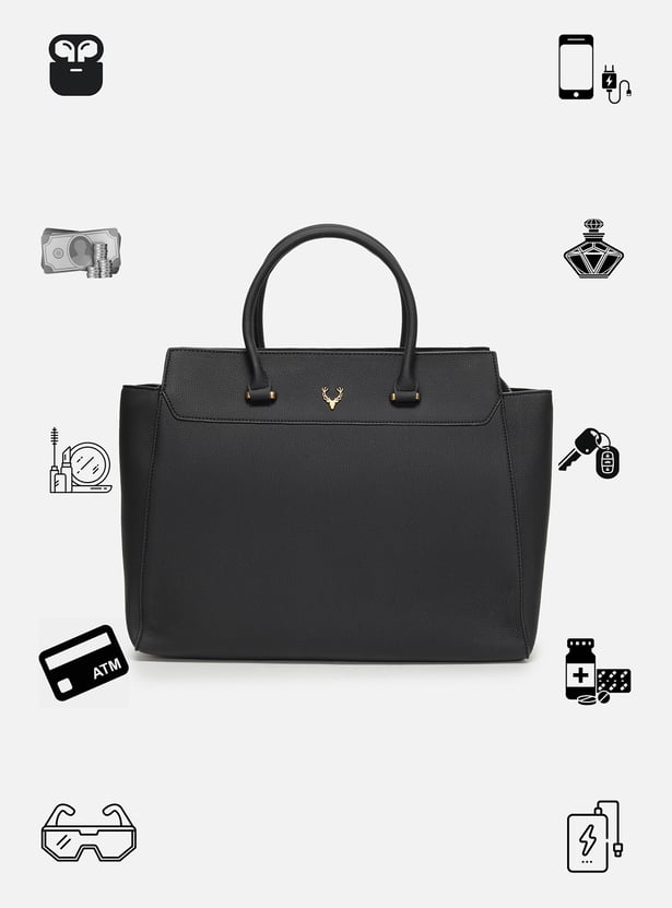 ALLEN SOLLY Solid Laptop Bag
