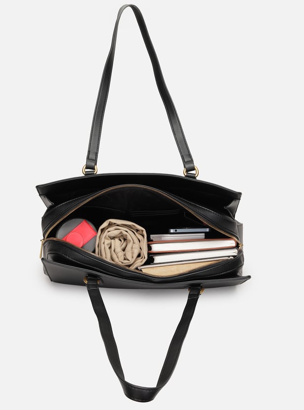 ALLEN SOLLY Solid Laptop Bag