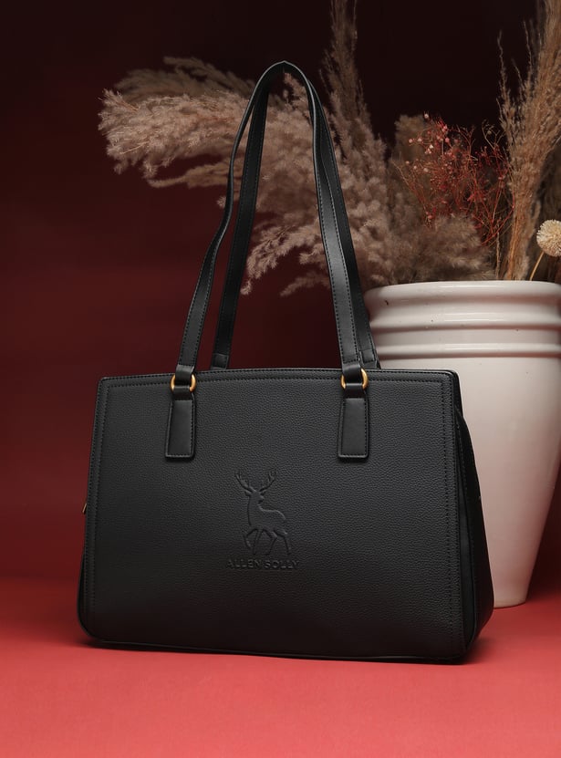 ALLEN SOLLY Solid Laptop Bag