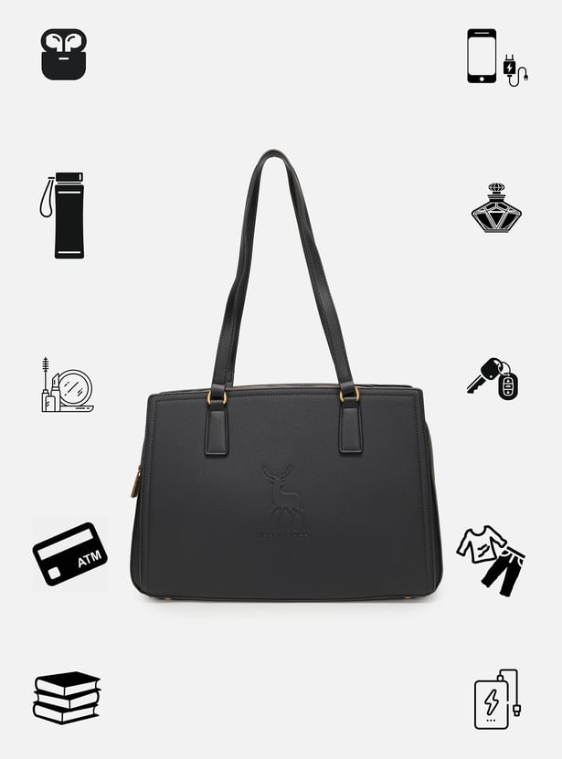 ALLEN SOLLY Solid Laptop Bag