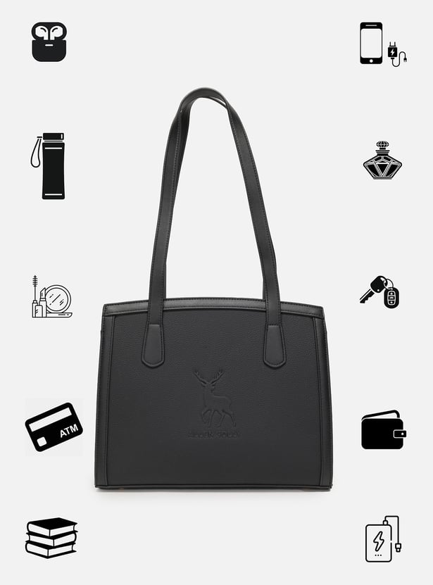 ALLEN SOLLY Solid Laptop Bag