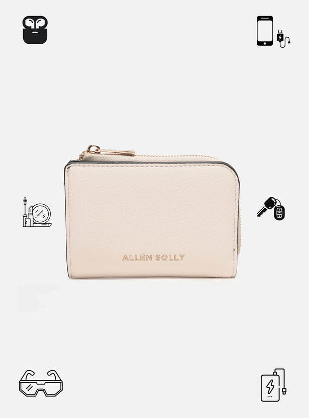 ALLEN SOLLY Solid Wristlet Wallet