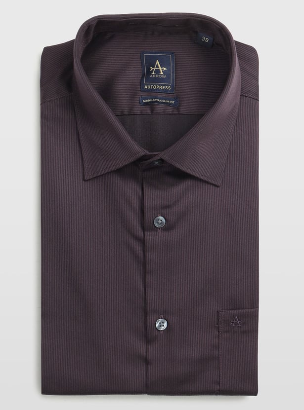 ARROW Striped Manhattan Formal Shirt (Slim)