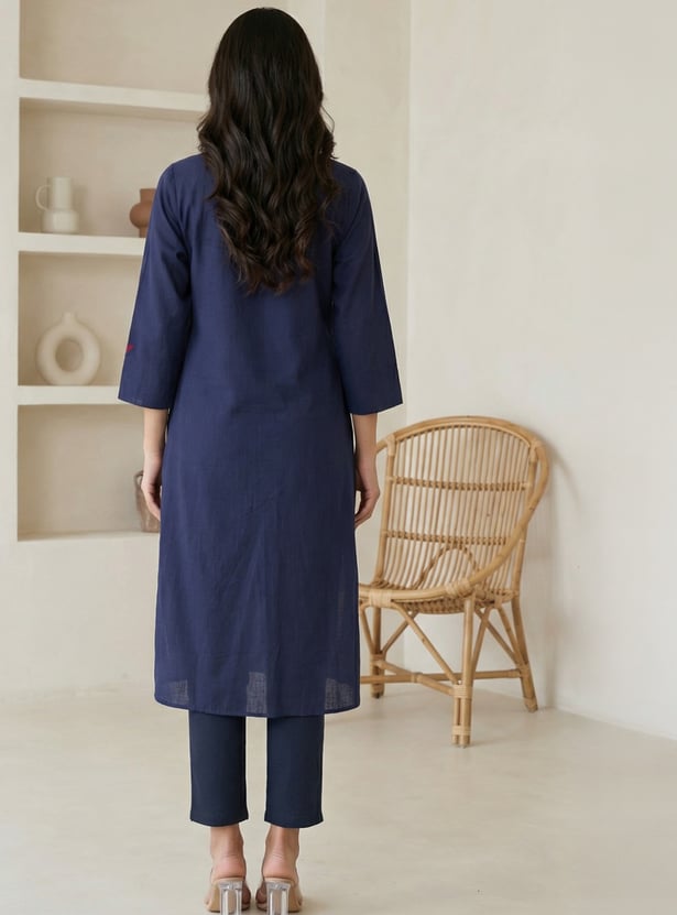 W Solid Straight Kurta