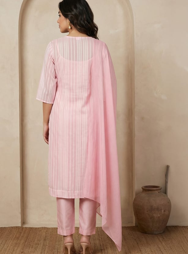 W Striped Kurta Set