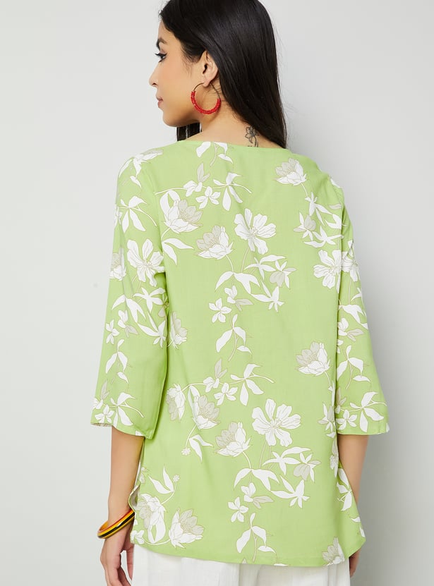 MELANGE Floral Print Kurti