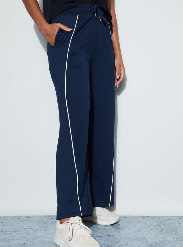 KAPPA Solid Mid-Rise Track Pants