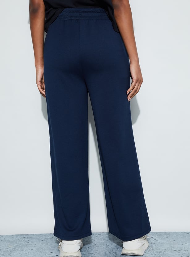 KAPPA Solid Mid-Rise Track Pants
