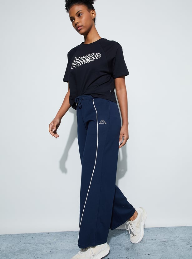 KAPPA Solid Mid-Rise Track Pants