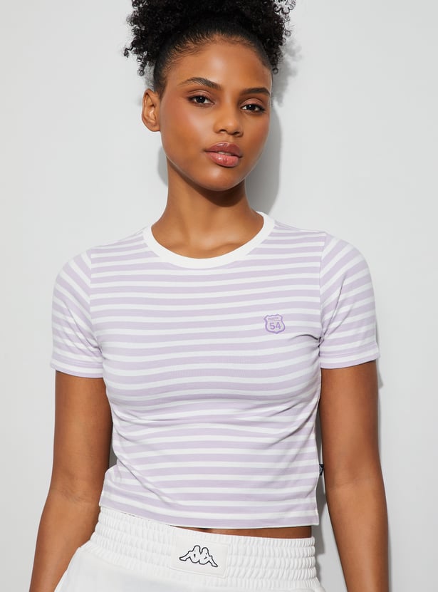 KAPPA Striped Crop T-shirt