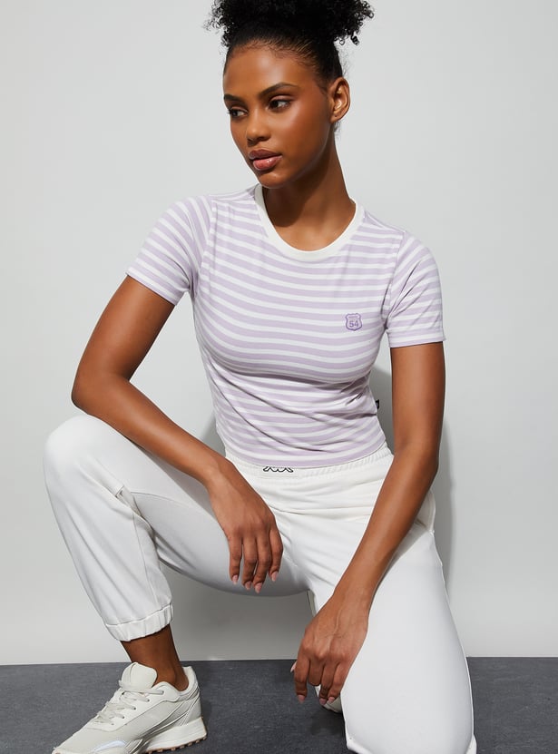 KAPPA Striped Crop T-shirt