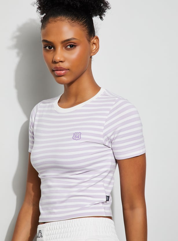 KAPPA Striped Crop T-shirt