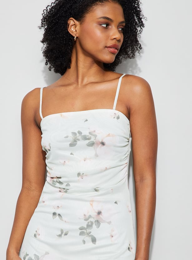 GINGER Floral Print Bodycon Dress