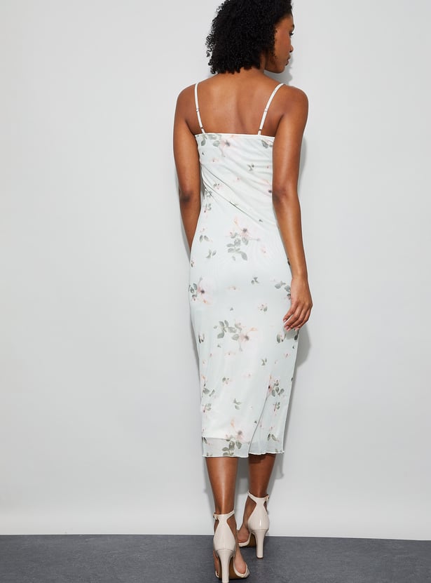 GINGER Floral Print Bodycon Dress