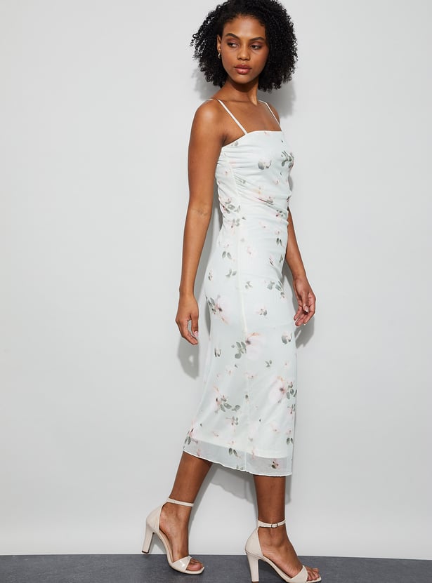 GINGER Floral Print Bodycon Dress