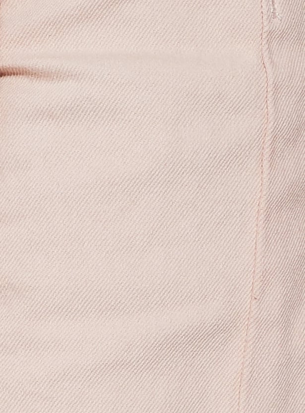 GINGER Solid Buttoned Skort