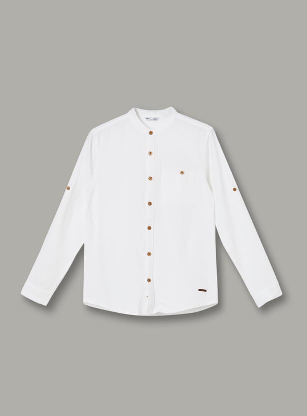 FAME FOREVER Boys Textured Shirt