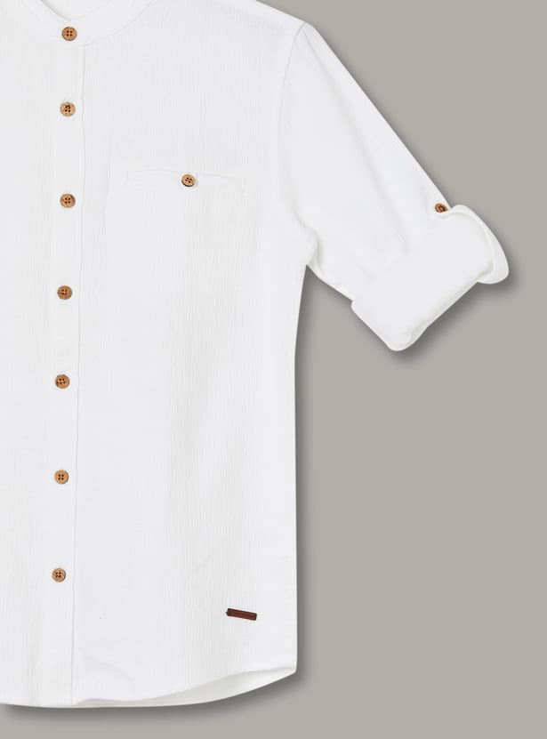 FAME FOREVER Boys Textured Shirt