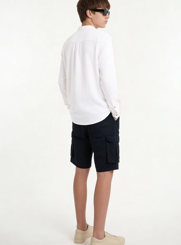 FAME FOREVER Boys Textured Shirt