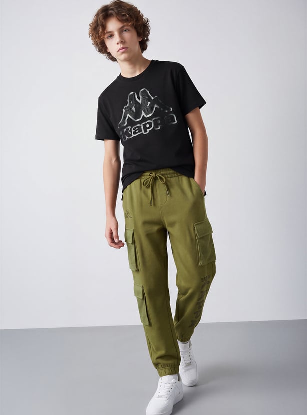 KAPPA Boys Graphic Print Track Pants