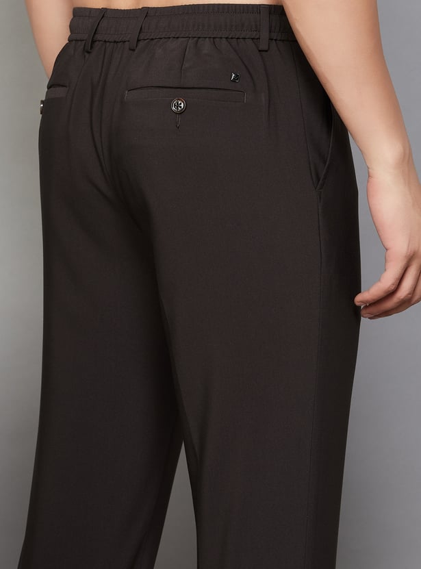 ARROW Solid Regular Fit Formal Trousers