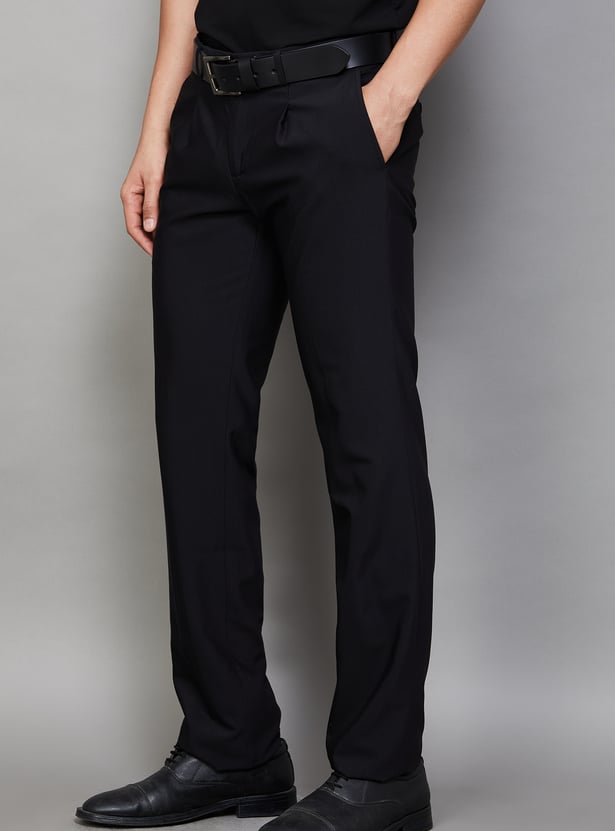 ARROW Solid Regular Fit Formal Trousers