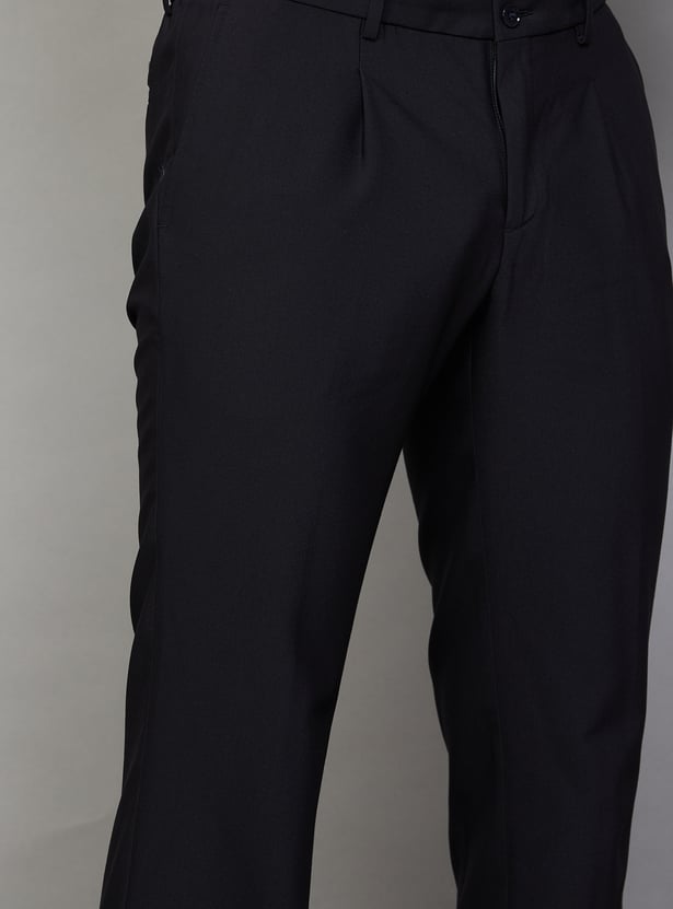 ARROW Solid Regular Fit Formal Trousers