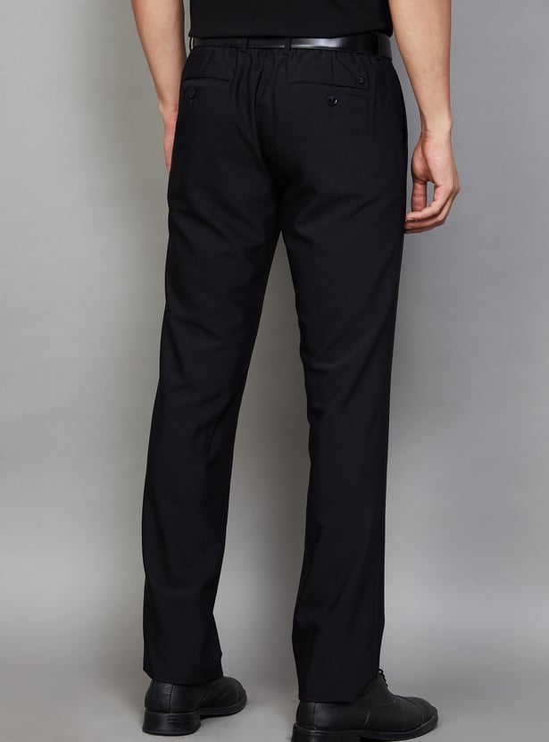 ARROW Solid Regular Fit Formal Trousers