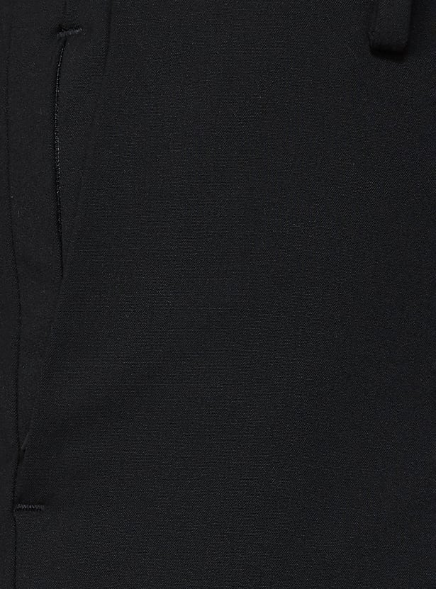 ARROW Solid Slim Straight Formal Trousers