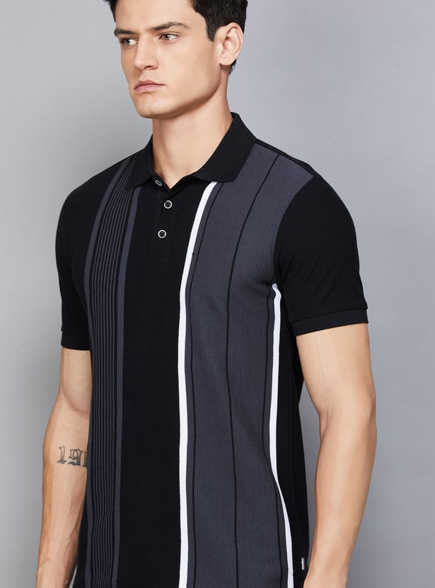 UNITED COLORS OF BENETTON Striped Polo T-shirt