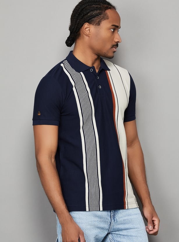 UNITED COLORS OF BENETTON Striped Polo T-shirt