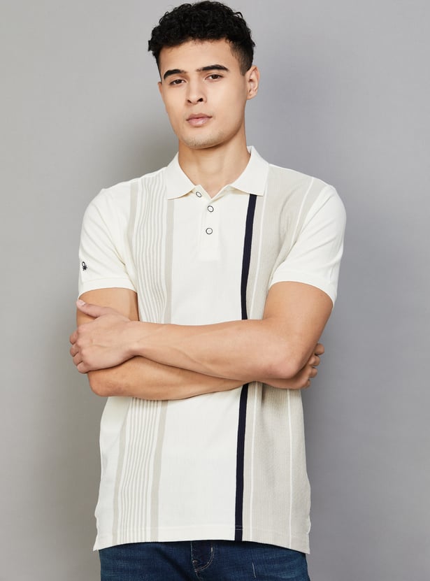 UNITED COLORS OF BENETTON Striped Polo T-shirt